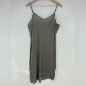 Soft Surroundings Green Linen/Cotton Mini Dress 4CL73 Sz Large Tall